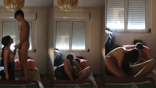 College Junior Teen Girl Giving Her First Blowjob And Eager to Taste Cum