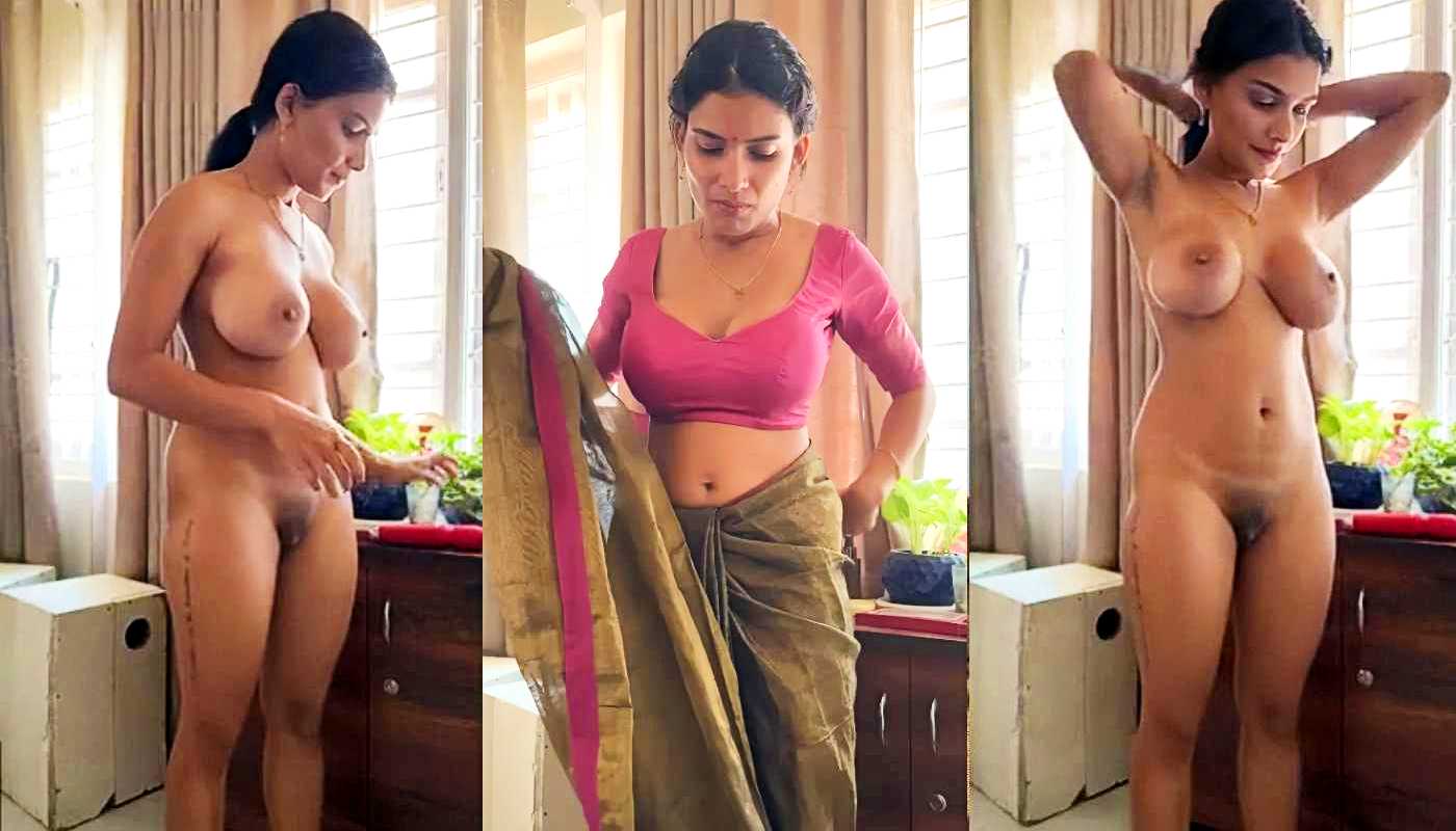 Indian Mallu Big Boobies Model Resmi Nair Stripping Out of Her Saree to Show Her Huge Boobs and Pussy mms
