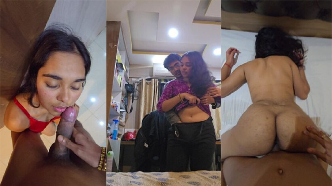 Horny Girl Giving Blowjob and Pussy Fucking with Boyfriend