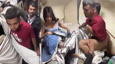 हॉट लड़की की ट्रेन कैब में उसकी तंग योनी की चुदाई