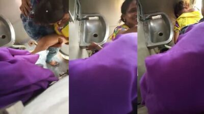Desi Village Girl Fuck in Train Toilet Moaning Loud MMS
