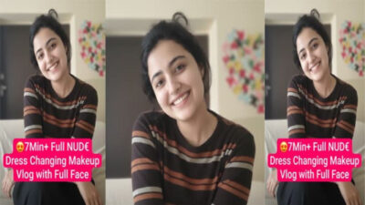 Desi Youtuber Latest Viral Full Nude Dress Changing & Makeup Vlog mms video
