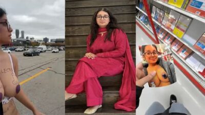 Desi Paki Horny GF Peesing and Drinking Her own Milk Flashing Nudes in Public viral mms