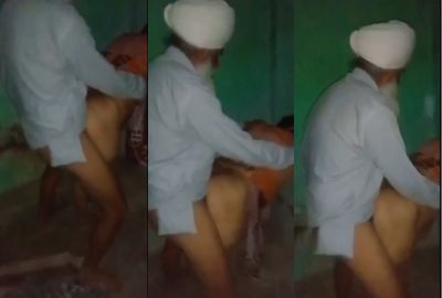 90y Old Sardaarji Doggy sex with his Bahu in the Punjabi xxx porn mms