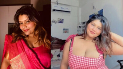 Milf bhabhi with huge boobs applying Choco and fuck in doggy possition