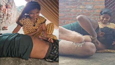 Desi Village Girl Boobs Press and Fuck On Rooftop with Oral Sex mms