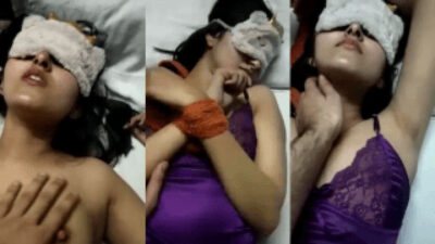 Hot Girl Muskan Malik Wearing Blindfold Hand Bondage Missionary Sex mms
