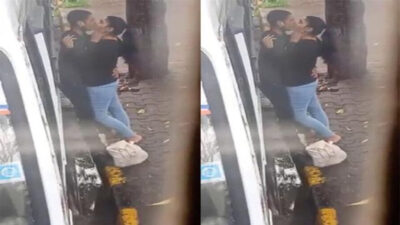 Tamil Couple Kissing Outdoor Captured in Cctv