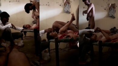 College Girl Gangbang sex with her friends in Hostel for Money