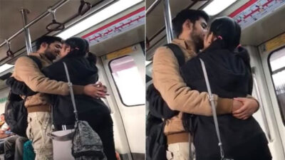 Horny Girl Kiss Boyfriend in Delhi Metro leaked mms