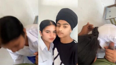 Young Sardar Seal Break his Classmate Slim Punjabi Girl Fucking viral clip