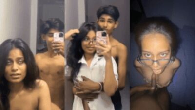 Desi 18y Mumbai College Babe Passionate Mirror Fuck by Lover