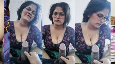 Delhi Housewife in Goggles Blowjobs to Neighbour Dick Records viral mms