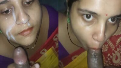Bhojpuri xxx Teen Saali Deep sucking jija dick with facial viral mms