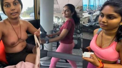 Hot IT company girl full nude in Infront off Gym Trainer in car