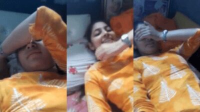 Hot 12th class school Girl in suit Hard fucked By Lover on Bed Moaning mms Part 2