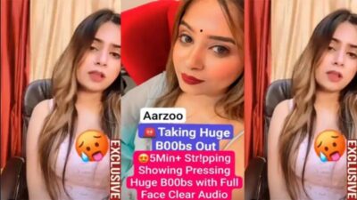 Pakistani Hot Model Aarzo Showing Her Boobs on Camera Revealed Moments
