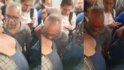 Exclusive Desi mms Tharaki Old Aged man sucking boobs of lady in Metro
