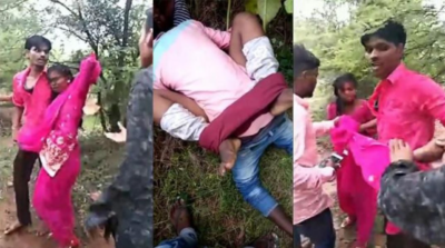 Bhojpuri xxx teen Girl sex with Lover in Jungle Caught By Local Boys