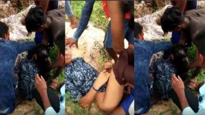 Young college Girl Gangbanged by her Friends in Jungle viral mms