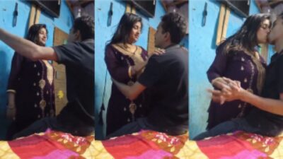 Hot Desi Bhabhi Affair with Jeth ji Erotic Kiss while Alone at Home